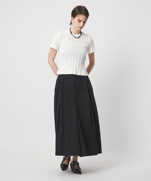 ASTRAET(アストラット)の「<ASTRAET>14G リブ フリル クルーネックニット(ニット/セーター・レディース・ホワイト・FREE)」の6枚目の写真