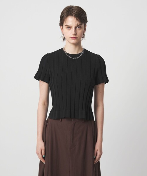 ASTRAET(アストラット)の「<ASTRAET>14G リブ フリル クルーネックニット(ニット/セーター・レディース・ホワイト・FREE)」の8枚目の写真