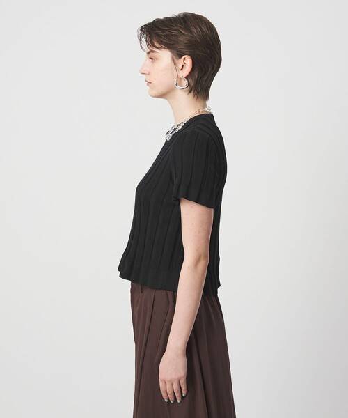 ASTRAET(アストラット)の「<ASTRAET>14G リブ フリル クルーネックニット(ニット/セーター・レディース・ホワイト・FREE)」の9枚目の写真