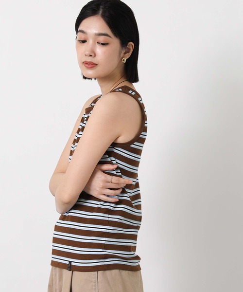 Le Minor(ルミノア)の「ルミノアボーダータンク(Tシャツ/カットソー・レディース・ブラウン・FREE)」の9枚目の写真