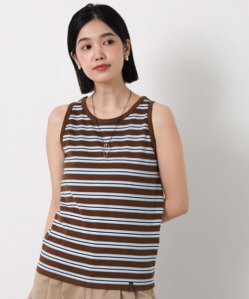 Le Minor(ルミノア)の「ルミノアボーダータンク(Tシャツ/カットソー・レディース・ブラウン・FREE)」の12枚目の写真