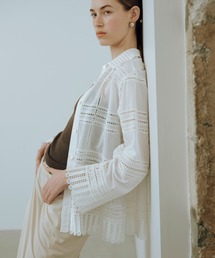 ADAM ET ROPE' | 【一部WEB限定カラー】エンブロイダリーコンビシャツ(シャツ/ブラウス)