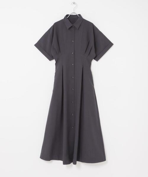 SENSE OF PLACE by URBAN RESEARCH(センスオブプレイスバイアーバンリサーチ)の「『UR TECH DRYLUXE』リネンライクワンピース(ワンピース・レディース・ライトブルー/カーキ/チャコールグレー・S/ONE)」の12枚目の写真