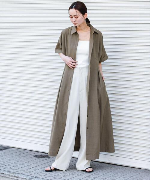 セール】『UR TECH DRYLUXE』リネンライクワンピース（ワンピース