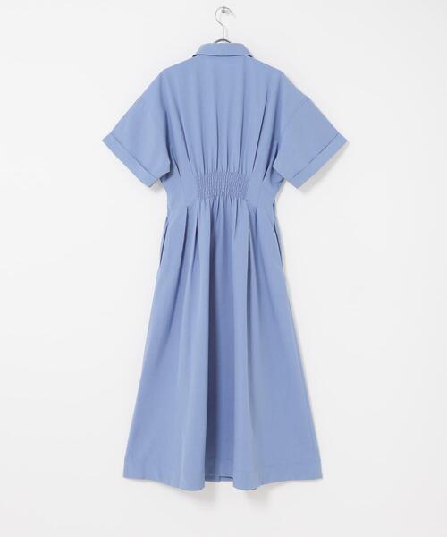 SENSE OF PLACE by URBAN RESEARCH（センスオブプレイスバイアーバンリサーチ）の「『UR TECH DRYLUXE』リネンライクワンピース（ワンピース・レディース・ライトブルー/カーキ/チャコールグレー・S/ONE）」の16枚目の写真