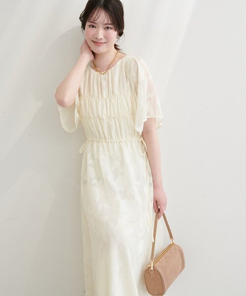 natural couture(ナチュラルクチュール)の「ジャガードウエストリボンワンピース(ワンピース・レディース・ブラック/ピンク系その他/アイボリー/ミント・FREE)」の8枚目の写真