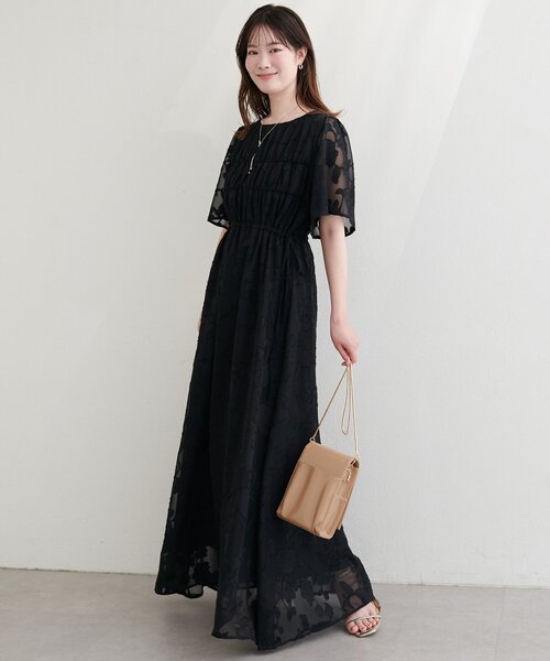 natural couture(ナチュラルクチュール)の「ジャガードウエストリボンワンピース(ワンピース・レディース・ブラック/ピンク系その他/アイボリー/ミント・FREE)」の12枚目の写真