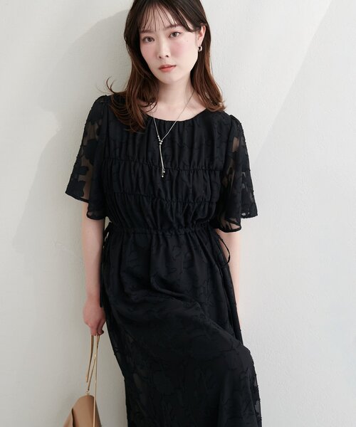 natural couture(ナチュラルクチュール)の「ジャガードウエストリボンワンピース(ワンピース・レディース・ブラック/ピンク系その他/アイボリー/ミント・FREE)」の14枚目の写真