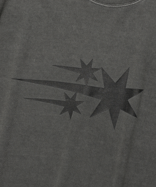 NICE GHOST CLUB(ナイスゴーストクラブ)の「3STAR SYMBOL PIGMENT TEE_CHARCOAL(NG2GMUT501A)(Tシャツ/カットソー・レディース・チャコール・SMALL/MEDIUM/LARGE)」の4枚目の写真