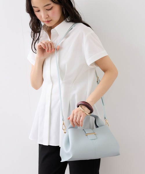 VIS(ビス)の「【軽量】フロント金具エアリーソフトミニショルダーバッグ(ショルダーバッグ・レディース・ベージュ系その他2/ブラック/オフホワイト/サックスブルー・FREE)」の17枚目の写真