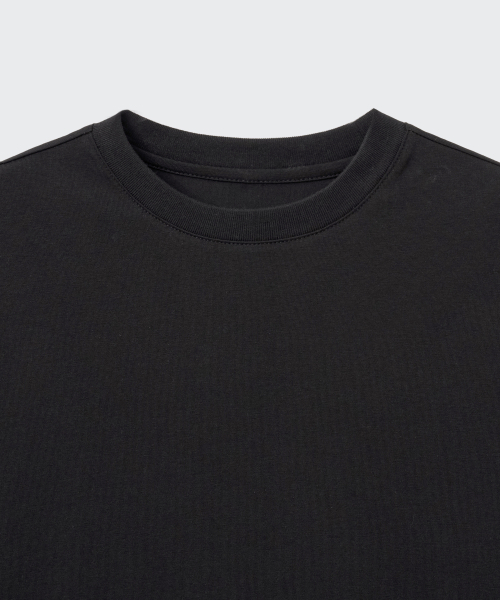 MUSINSA STANDARD KIDS（ムシンサスタンダードキッズ）の「[UVプロテクション] リラックスドクルーネック長袖Tシャツ [ブラック]（Tシャツ/カットソー・レディース・その他・150/140/130/120/110/160）」の5枚目の写真