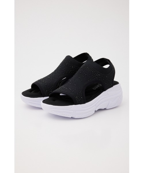 STACCATO（スタッカート）の「クリスタルカバーアップスポサン（サンダル・レディース・ブラック/グレー・22.5cm/23cm/23.5cm/24cm/24.5cm）」の3枚目の写真