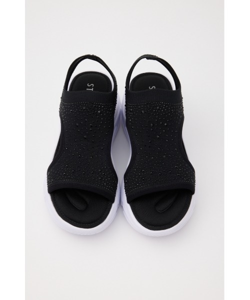 STACCATO（スタッカート）の「クリスタルカバーアップスポサン（サンダル・レディース・ブラック/グレー・22.5cm/23cm/23.5cm/24cm/24.5cm）」の4枚目の写真