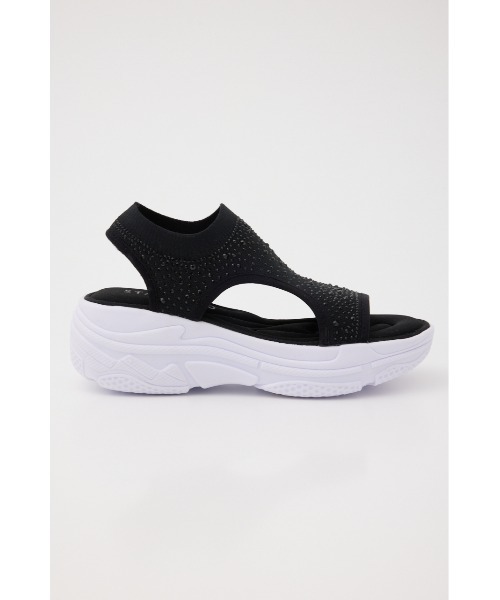 STACCATO（スタッカート）の「クリスタルカバーアップスポサン（サンダル・レディース・ブラック/グレー・22.5cm/23cm/23.5cm/24cm/24.5cm）」の5枚目の写真