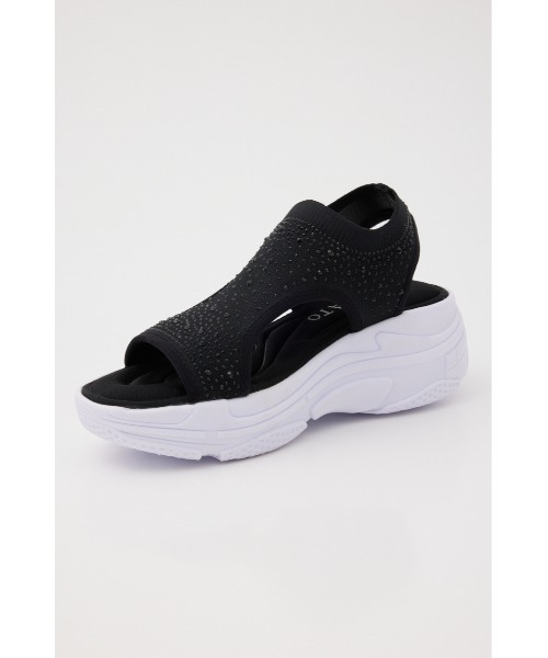 STACCATO（スタッカート）の「クリスタルカバーアップスポサン（サンダル・レディース・ブラック/グレー・22.5cm/23cm/23.5cm/24cm/24.5cm）」の10枚目の写真