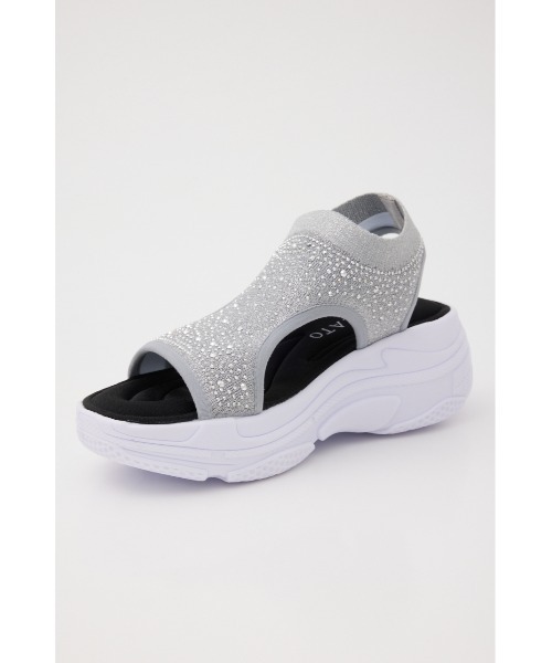 STACCATO（スタッカート）の「クリスタルカバーアップスポサン（サンダル・レディース・ブラック/グレー・22.5cm/23cm/23.5cm/24cm/24.5cm）」の20枚目の写真