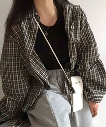 オーバーサイズチェックシャツ