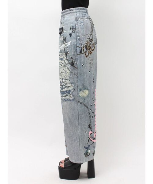 GYDA(ジェイダ)の「GYDAデニムsublimation printingパンツ(その他パンツ・レディース・ブラック/ブルー・FREE)」の22枚目の写真