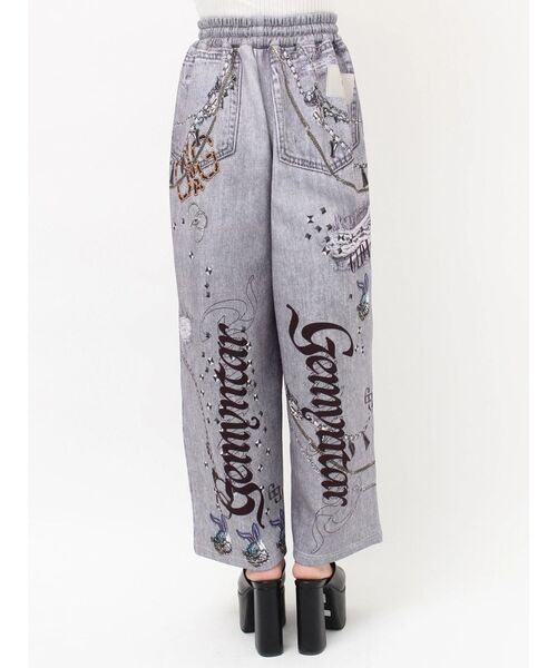GYDA(ジェイダ)の「GYDAデニムsublimation printingパンツ(その他パンツ・レディース・ブラック/ブルー・FREE)」の5枚目の写真