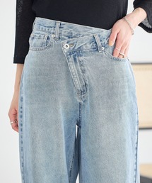 ウエストアシメデニムパンツ