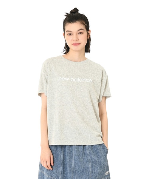 NEW BALANCE（ニューバランス）の「パイルショートスリーブTシャツ（Tシャツ/カットソー・レディース・サンドグレー/オフホワイト・SMALL/MEDIUM/LARGE/X-LARGE）」の2枚目の写真