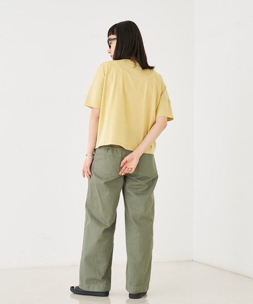 collex（コレックス）の「【接触冷感・UVカット】コンパクトクールTシャツ（Tシャツ/カットソー・レディース・チャコールグレー/ホワイト/ピンク/グリーン/イエロー・フリー）」の11枚目の写真