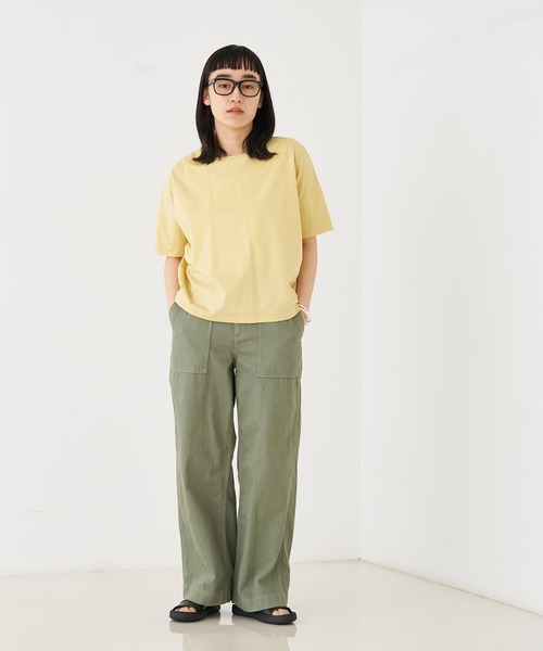 collex（コレックス）の「【接触冷感・UVカット】コンパクトクールTシャツ（Tシャツ/カットソー・レディース・チャコールグレー/ホワイト/ピンク/グリーン/イエロー・フリー）」の13枚目の写真