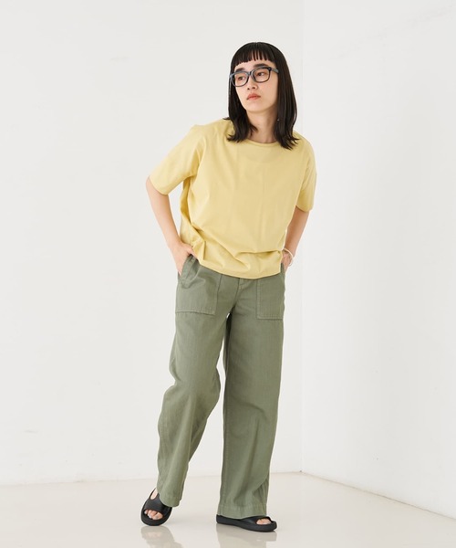 collex（コレックス）の「【接触冷感・UVカット】コンパクトクールTシャツ（Tシャツ/カットソー・レディース・チャコールグレー/ホワイト/ピンク/グリーン/イエロー・フリー）」の14枚目の写真