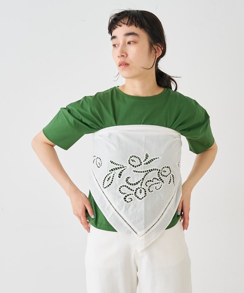 collex（コレックス）の「【接触冷感・UVカット】コンパクトクールTシャツ（Tシャツ/カットソー・レディース・チャコールグレー/ホワイト/ピンク/グリーン/イエロー・フリー）」の21枚目の写真