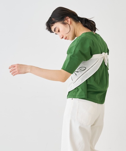 collex（コレックス）の「【接触冷感・UVカット】コンパクトクールTシャツ（Tシャツ/カットソー・レディース・チャコールグレー/ホワイト/ピンク/グリーン/イエロー・フリー）」の22枚目の写真
