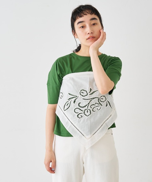 collex（コレックス）の「【接触冷感・UVカット】コンパクトクールTシャツ（Tシャツ/カットソー・レディース・チャコールグレー/ホワイト/ピンク/グリーン/イエロー・フリー）」の20枚目の写真