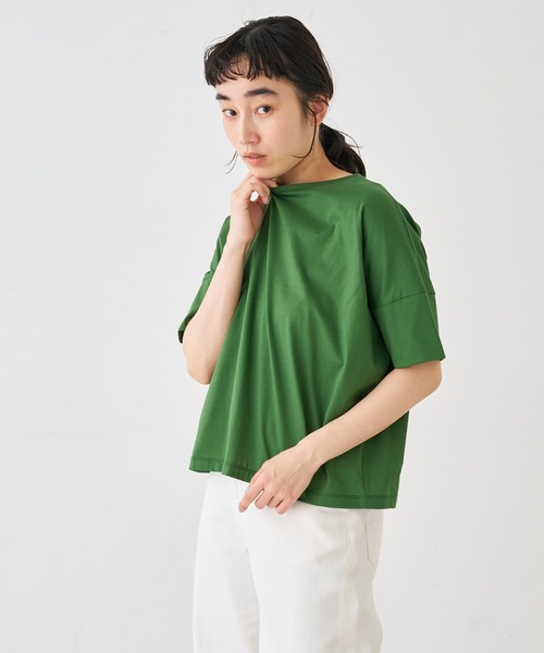 collex（コレックス）の「【接触冷感・UVカット】コンパクトクールTシャツ（Tシャツ/カットソー・レディース・チャコールグレー/ホワイト/ピンク/グリーン/イエロー・フリー）」の16枚目の写真