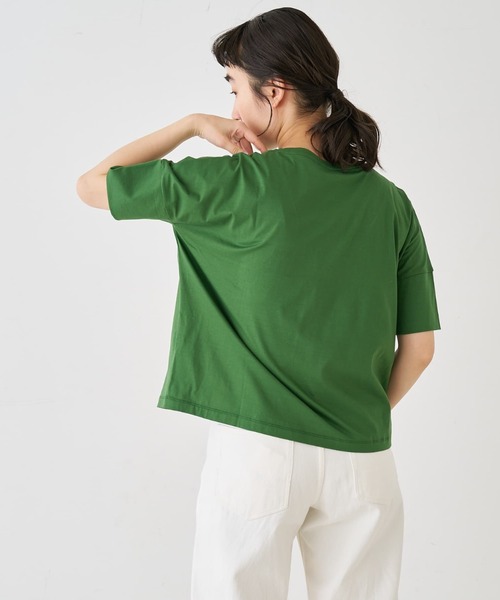 collex（コレックス）の「【接触冷感・UVカット】コンパクトクールTシャツ（Tシャツ/カットソー・レディース・チャコールグレー/ホワイト/ピンク/グリーン/イエロー・フリー）」の18枚目の写真