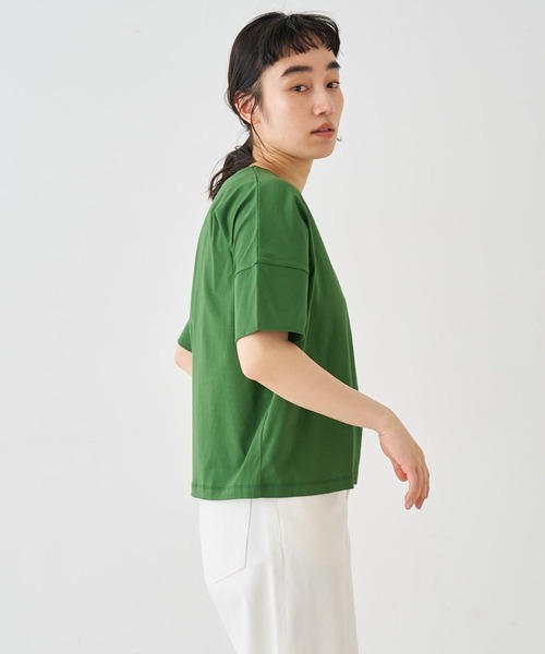 collex（コレックス）の「【接触冷感・UVカット】コンパクトクールTシャツ（Tシャツ/カットソー・レディース・チャコールグレー/ホワイト/ピンク/グリーン/イエロー・フリー）」の19枚目の写真
