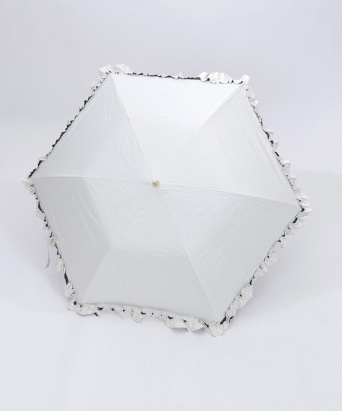 axes femme(アクシーズファム)の「軽量フリルUV折りたたみ傘(長傘・レディース・ブラック/キナリ/ラベンダー・FREE)」の21枚目の写真