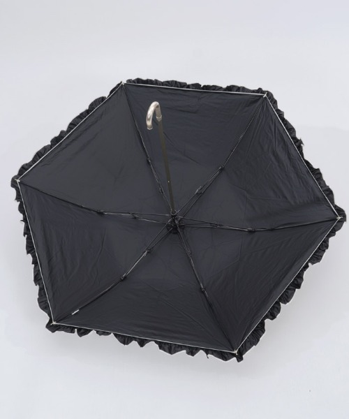 axes femme(アクシーズファム)の「軽量フリルUV折りたたみ傘(長傘・レディース・ブラック/キナリ/ラベンダー・FREE)」の18枚目の写真