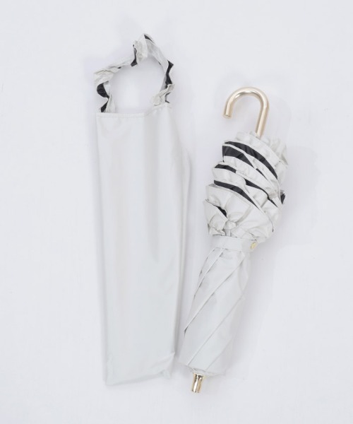 axes femme(アクシーズファム)の「軽量フリルUV折りたたみ傘(長傘・レディース・ブラック/キナリ/ラベンダー・FREE)」の15枚目の写真