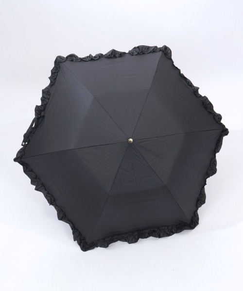 axes femme(アクシーズファム)の「軽量フリルUV折りたたみ傘(長傘・レディース・ブラック/キナリ/ラベンダー・FREE)」の13枚目の写真