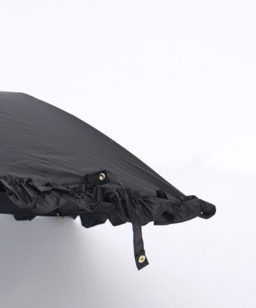 axes femme(アクシーズファム)の「軽量フリルUV折りたたみ傘(長傘・レディース・ブラック/キナリ/ラベンダー・FREE)」の12枚目の写真