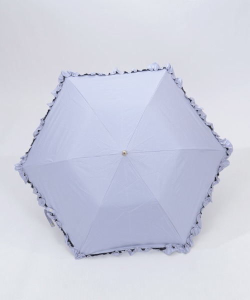 axes femme(アクシーズファム)の「軽量フリルUV折りたたみ傘(長傘・レディース・ブラック/キナリ/ラベンダー・FREE)」の8枚目の写真