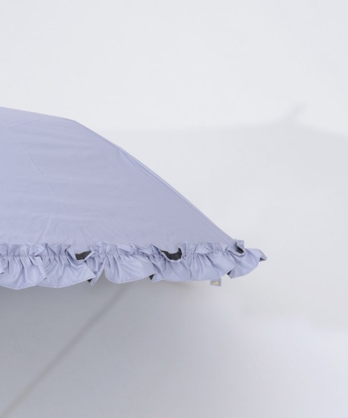 axes femme(アクシーズファム)の「軽量フリルUV折りたたみ傘(長傘・レディース・ブラック/キナリ/ラベンダー・FREE)」の7枚目の写真