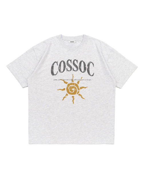 COSO(コソ)の「CC サンアートワークグラフィックTシャツ(ライトグレー)(Tシャツ/カットソー・レディース・ライトグレー・SMALL/MEDIUM/LARGE)」の1枚目の写真