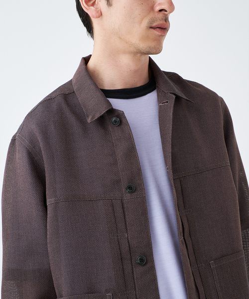 EDIFICE(エディフィス)の「LENO メッシュトラッカージャケット(その他アウター・メンズ・キャメル/スミクロ・LARGE/MEDIUM)」の9枚目の写真