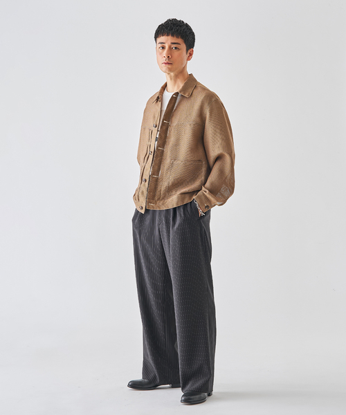 EDIFICE(エディフィス)の「LENO メッシュトラッカージャケット(その他アウター・メンズ・キャメル/スミクロ・LARGE/MEDIUM)」の12枚目の写真