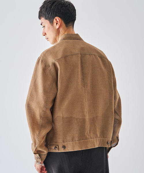 EDIFICE(エディフィス)の「LENO メッシュトラッカージャケット(その他アウター・メンズ・キャメル/スミクロ・LARGE/MEDIUM)」の17枚目の写真