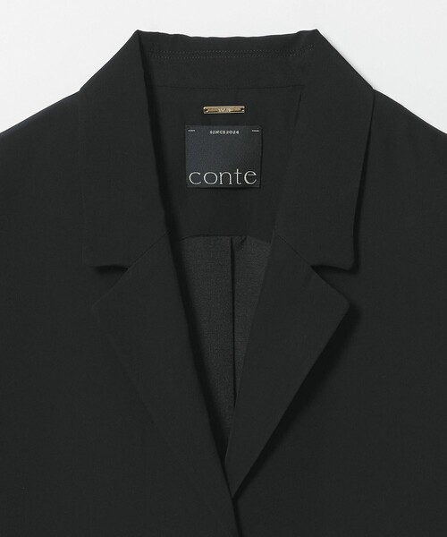 conte(コンテ)の「<conte>レーヨン テーラード ジレ(ベスト・レディース・ブラック/ホワイト・FREE)」の4枚目の写真
