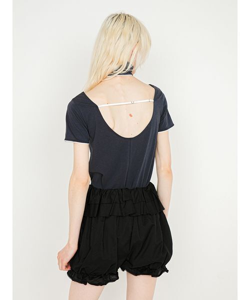 SORIN(ソリン )の「Swan Printed Choker Bodysuit/スワンプリント チョーカーボディスーツ(Tシャツ/カットソー・レディース・ネイビー/オートミール/ライラック・38)」の15枚目の写真