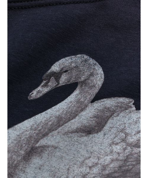 SORIN(ソリン )の「Swan Printed Choker Bodysuit/スワンプリント チョーカーボディスーツ(Tシャツ/カットソー・レディース・ネイビー/オートミール/ライラック・38)」の12枚目の写真