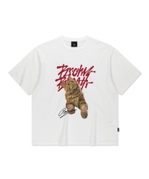 CRUSH TAG KITTY TEE - WHITE