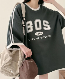 配色ライン 半袖Tシャツ
